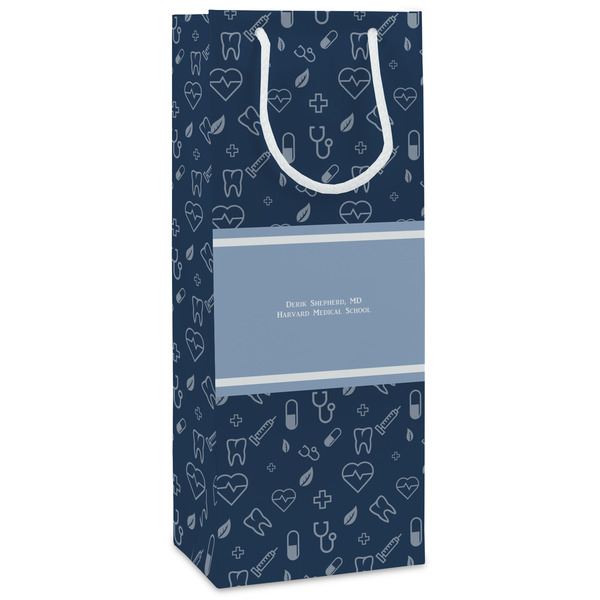 Custom Medical Doctor Wine Gift Bags - Matte (Personalized)