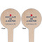 Medical Doctor Wooden 4" Food Pick - Round - Double Sided - Front & Back