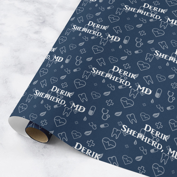 Custom Medical Doctor Wrapping Paper Roll - Medium - Matte (Personalized)