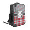 Red & Gray Dots and Plaid 15" Backpack - ANGLE VIEW