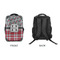 Red & Gray Dots and Plaid 15" Backpack - APPROVAL