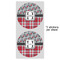 Red & Gray Dots and Plaid 5" Multipurpose Round Label - Sheet