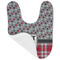 Red & Gray Dots and Plaid Baby Bib - AFT folded