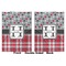 Red & Gray Dots and Plaid Baby Blanket (Double Sided - Printed Front and Back)