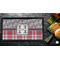 Red & Gray Dots and Plaid Bar Mat - Small - LIFESTYLE