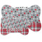 Red & Gray Dots and Plaid Bone Shaped Mat Comparison