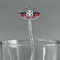 Red & Gray Dots and Plaid Clear Plastic 7" Stir Stick - Oval - Main