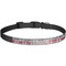 Red & Gray Dots and Plaid Dog Collar - Large - Front