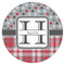 Red & Gray Dots and Plaid Drink Topper - XLarge - Single