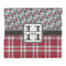 Red & Gray Dots and Plaid Duvet Cover - King - Front