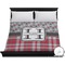 Red & Gray Dots and Plaid Duvet Cover (King)