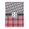 Red & Gray Dots and Plaid Duvet Cover - Twin XL - Front