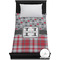 Red & Gray Dots and Plaid Duvet Cover (TwinXL)