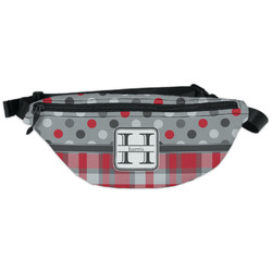 Red & Gray Dots and Plaid Fanny Pack - Classic Style (Personalized)