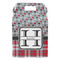 Red & Gray Dots and Plaid Gable Favor Box - Front