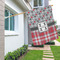 Red & Gray Dots and Plaid House Flags - Single Sided - LIFESTYLE