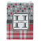 Red & Gray Dots and Plaid Jewelry Gift Bag - Matte - Front