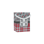 Red & Gray Dots and Plaid Jewelry Gift Bags - Matte (Personalized)