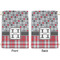 Red & Gray Dots and Plaid Large Laundry Bag - Front & Back View