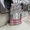 Red & Gray Dots and Plaid Large Laundry Bag - In Context