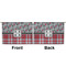 Red & Gray Dots and Plaid Large Zipper Pouch Approval (Front and Back)