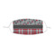 Red & Gray Dots and Plaid Mask1 Kids Small