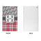 Red & Gray Dots and Plaid Microfiber Golf Towels - APPROVAL