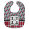 Red & Gray Dots and Plaid New Bib Flat Approval