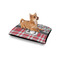 Red & Gray Dots and Plaid Outdoor Dog Beds - Small - IN CONTEXT