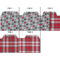 Red & Gray Dots and Plaid Page Dividers - Set of 5 - Approval