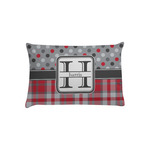 Red & Gray Dots and Plaid Pillow Case - Toddler (Personalized)