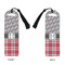 Red & Gray Dots and Plaid Plastic Bookmarks - Approval