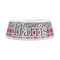 Red & Gray Dots and Plaid Plastic Dog Bowls - Medium - FRONT