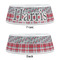 Red & Gray Dots and Plaid Plastic Pet Bowls - Medium - APPROVAL