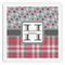 Red & Gray Dots and Plaid Paper Dinner Napkins (Personalized)