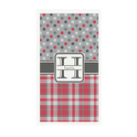 Red & Gray Dots and Plaid Guest Paper Towels - Full Color - Standard (Personalized)