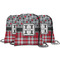 Red & Gray Dots and Plaid String Backpack - MAIN