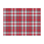 Red & Gray Dots and Plaid Large Tissue Papers Sheets - Heavyweight