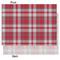 Red & Gray Dots and Plaid Tissue Paper - Heavyweight - Medium - Front & Back