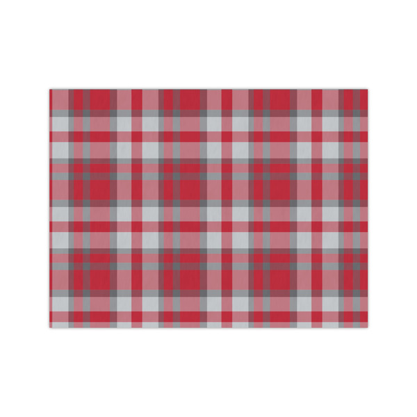 Custom Red & Gray Dots and Plaid Medium Tissue Papers Sheets - Heavyweight