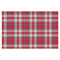 Red & Gray Dots and Plaid Tissue Paper - Heavyweight - XL - Front