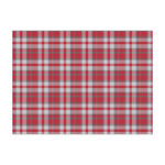 Red & Gray Dots and Plaid Tissue Paper Sheets