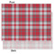 Red & Gray Dots and Plaid Tissue Paper - Lightweight - Medium - Front & Back