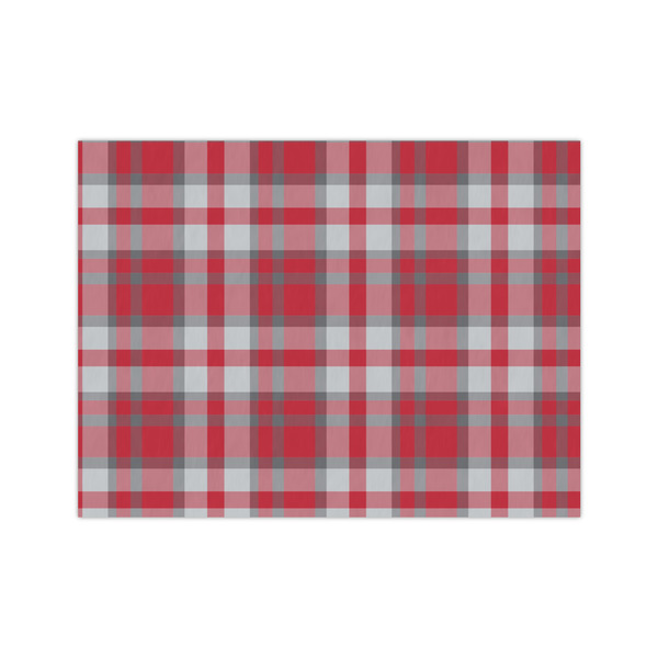 Custom Red & Gray Dots and Plaid Medium Tissue Papers Sheets - Lightweight