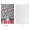 Red & Gray Dots and Plaid Waffle Weave Golf Towel - Approval