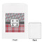 Red & Gray Dots and Plaid White Treat Bag - Front & Back View