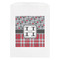 Red & Gray Dots and Plaid White Treat Bag - Front View