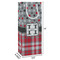 Red & Gray Dots and Plaid Wine Gift Bag - Dimensions