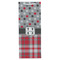 Red & Gray Dots and Plaid Wine Gift Bag - Matte - Front