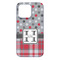 Red & Gray Dots and Plaid iPhone 13 Pro Max Case - Back